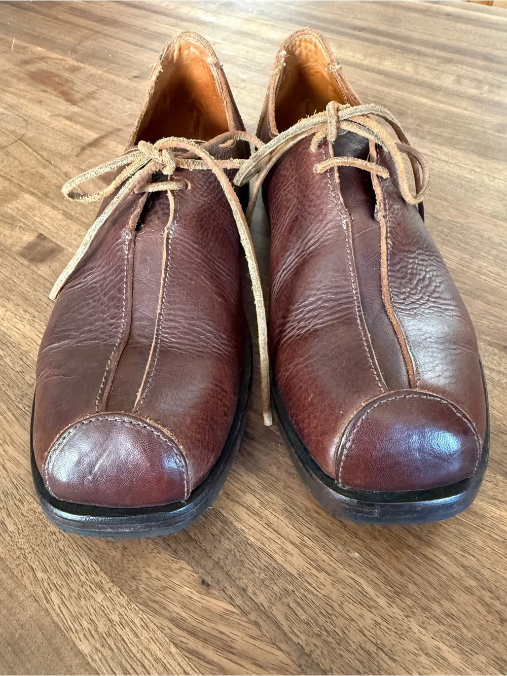 Mens Cydwoq Brown Leather Lace-Up shoes